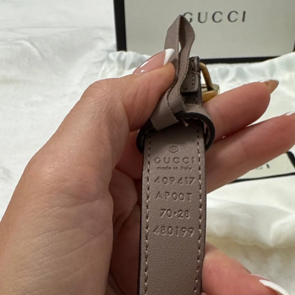 Authentic Gucci GG Marmont Belt Nude Pinkish leather - Picture 4 of 6